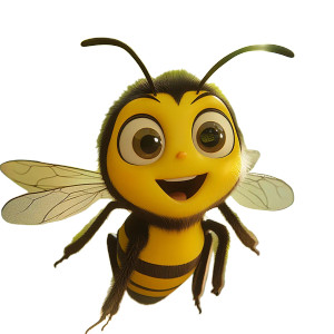 Toon Bee Vinyl Car Decal Sticker – Waterproof & UV-Resistant 8" Toon Bee Vinyl Car Decal Sticker – Waterproof & UV-Resistant 8"