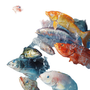 Vibrant Fish Textures Vinyl Car Decal Sticker – Waterproof & UV-Resistant 8"