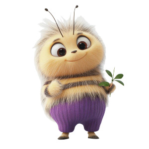 Happy Striped Bug Vinyl Car Decal Sticker – Waterproof & UV-Resistant 8"