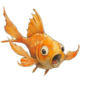 Thrashing Goldfish Vinyl Car Decal Sticker – Waterproof & UV-Resistant 8" Thrashing Goldfish Vinyl Car Decal Sticker – Waterproof & UV-Resistant 8"
