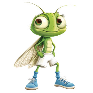 Cute Green Cricket Vinyl Car Decal Sticker – Waterproof & UV-Resistant 8" Cute Green Cricket Vinyl Car Decal Sticker – Waterproof & UV-Resistant 8"