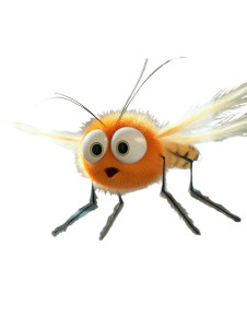 Q-Version Mosquito Vinyl Car Decal Sticker – Waterproof & UV-Resistant 8"