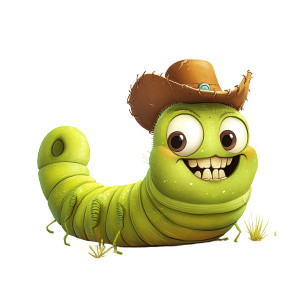 Cowboy Caterpillar Vinyl Car Decal Sticker – Waterproof & UV-Resistant 8"
