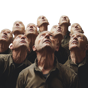 Bald Annoying Crowd Vinyl Car Decal Sticker – Waterproof & UV-Resistant 8"