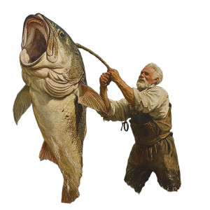Elderly Fisherman'S Catch Vinyl Car Decal Sticker – Waterproof & UV-Resistant 8"