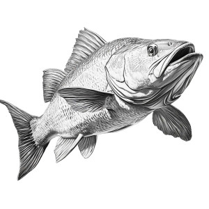 Barramundi Drawing Vinyl Car Decal Sticker – Waterproof & UV-Resistant 8" Barramundi Drawing Vinyl Car Decal Sticker – Waterproof & UV-Resistant 8"