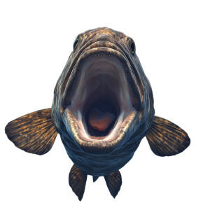Dusky Grouper Mouth Vinyl Car Decal Sticker – Waterproof & UV-Resistant 8"