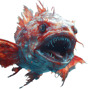 Horrible Sea Creature Vinyl Car Decal Sticker – Waterproof & UV-Resistant 8"