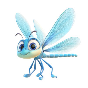 Adorable Cartoon Dragonfly Vinyl Car Decal Sticker – Waterproof & UV-Resistant 8"