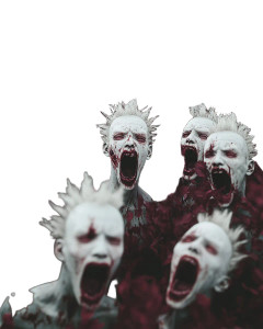 Screaming Albino Zombies Vinyl Car Decal Sticker – Waterproof & UV-Resistant 8"