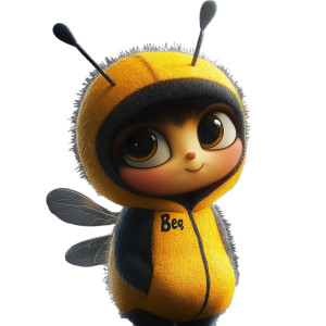 Cute Cartoon Bee V10 Vinyl Car Decal Sticker – Waterproof & UV-Resistant 8"