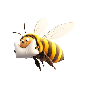 Sleepy Bee Flying Vinyl Car Decal Sticker – Waterproof & UV-Resistant 8" Sleepy Bee Flying Vinyl Car Decal Sticker – Waterproof & UV-Resistant 8"