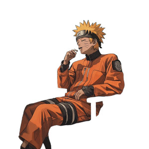 Naruto Smoking Relaxed Vinyl Car Decal Sticker – Waterproof & UV-Resistant 8"