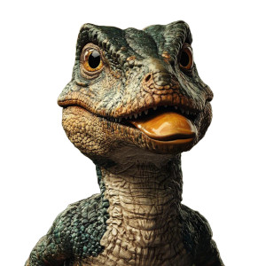 Duck-Billed T-Rex Vinyl Car Decal Sticker – Waterproof & UV-Resistant 8"