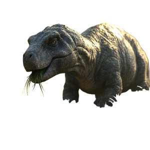 Moschops Eating Grass Vinyl Car Decal Sticker – Waterproof & UV-Resistant 8"