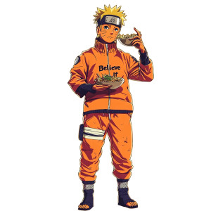 Naruto With Ramen Vinyl Car Decal Sticker – Waterproof & UV-Resistant 8"