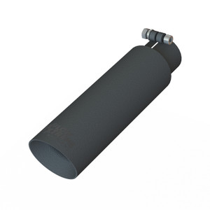 MaxFlow Xtreme Black Stainless Steel Exhaust Tip | 2-1/2 Inlet | 3-1/2 Outlet | Angle Cut | Double Wall Construction