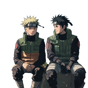 Naruto And Sasuke Vinyl Car Decal Sticker – Waterproof & UV-Resistant 8"