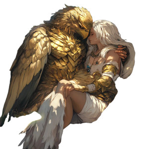 Golden Armor Embrace Vinyl Car Decal Sticker – Waterproof & UV-Resistant 8"