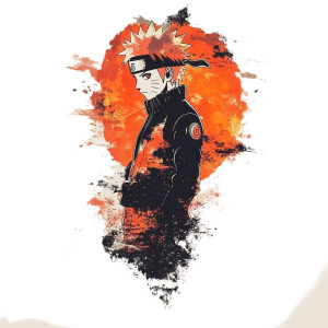 Grunge Naruto Art V2 Vinyl Car Decal Sticker – Waterproof & UV-Resistant 8"