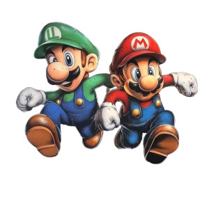 Cosmic Mario Luigi Vinyl Car Decal Sticker – Waterproof & UV-Resistant 8"