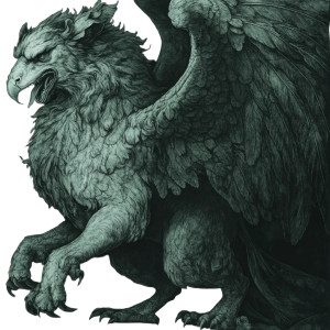 Aggressive Griffin Engraving Vinyl Car Decal Sticker – Waterproof & UV-Resistant 8"