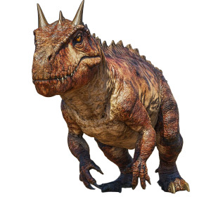 Confident Carnotaurus Vinyl Car Decal Sticker – Waterproof & UV-Resistant 8"