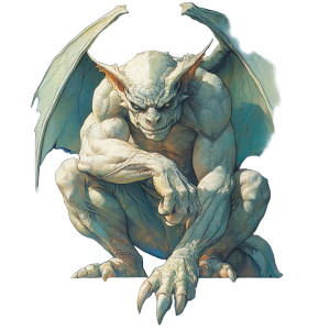 Crystalline Gargoyle Vinyl Car Decal Sticker – Waterproof & UV-Resistant 8"