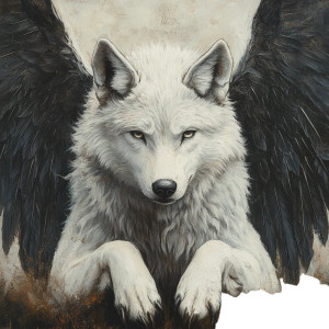 Winged Wolf Vinyl Car Decal Sticker – Waterproof & UV-Resistant 8" Winged Wolf Vinyl Car Decal Sticker – Waterproof & UV-Resistant 8"