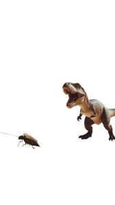 Tiny T-Rex Chase Vinyl Car Decal Sticker – Waterproof & UV-Resistant 8"