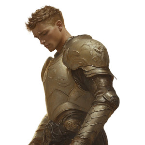 Armored Levitating Angel Vinyl Car Decal Sticker – Waterproof & UV-Resistant 8"