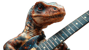 Rockstar Dino Guitarist Vinyl Car Decal Sticker – Waterproof & UV-Resistant 8" Rockstar Dino Guitarist Vinyl Car Decal Sticker – Waterproof & UV-Resistant 8"