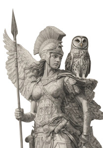 Athena With Owl V2 Vinyl Car Decal Sticker – Waterproof & UV-Resistant 8" Athena With Owl V2 Vinyl Car Decal Sticker – Waterproof & UV-Resistant 8"