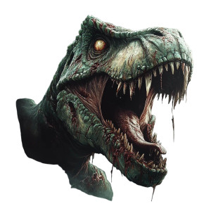 T-Rex Zombie Vinyl Car Decal Sticker – Waterproof & UV-Resistant 8"