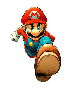 Super Mario Fantasy Vinyl Car Decal Sticker – Waterproof & UV-Resistant 8"