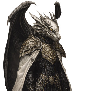 Androgynous Dragonborn Paladin Vinyl Car Decal Sticker – Waterproof & UV-Resistant 8"