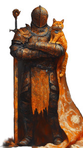 Knight And Armored Cat Vinyl Car Decal Sticker – Waterproof & UV-Resistant 8"