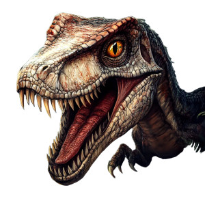 Raptor Dinosaur V3 Vinyl Car Decal Sticker – Waterproof & UV-Resistant 8"