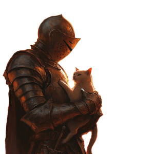 Knight With Cat V4 Vinyl Car Decal Sticker – Waterproof & UV-Resistant 8" Knight With Cat V4 Vinyl Car Decal Sticker – Waterproof & UV-Resistant 8"