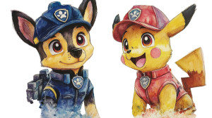 Paw Patrol Pikachu Vinyl Car Decal Sticker – Waterproof & UV-Resistant 8" Paw Patrol Pikachu Vinyl Car Decal Sticker – Waterproof & UV-Resistant 8"