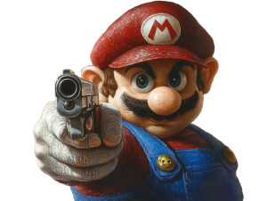 Luigi With Gun V2 Vinyl Car Decal Sticker – Waterproof & UV-Resistant 8"