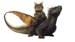 Cat Riding Dragon V2 Vinyl Car Decal Sticker – Waterproof & UV-Resistant 8"