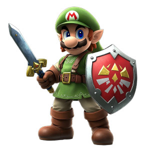 Mario As Link Vinyl Car Decal Sticker – Waterproof & UV-Resistant 8" Mario As Link Vinyl Car Decal Sticker – Waterproof & UV-Resistant 8"