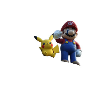 Mario Pikachu Rushmore Vinyl Car Decal Sticker – Waterproof & UV-Resistant 8"