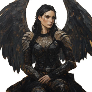 Dark Haired Valkyrie Vinyl Car Decal Sticker – Waterproof & UV-Resistant 8"