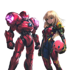 Samus And Kirby Vinyl Car Decal Sticker – Waterproof & UV-Resistant 8" Samus And Kirby Vinyl Car Decal Sticker – Waterproof & UV-Resistant 8"