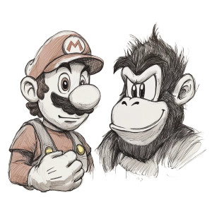 Mario Kong Sketches Vinyl Car Decal Sticker – Waterproof & UV-Resistant 8" Mario Kong Sketches Vinyl Car Decal Sticker – Waterproof & UV-Resistant 8"