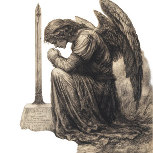 Crying Angel Prayer Vinyl Car Decal Sticker – Waterproof & UV-Resistant 8" Crying Angel Prayer Vinyl Car Decal Sticker – Waterproof & UV-Resistant 8"