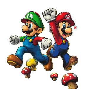 Super Mario Action Vinyl Car Decal Sticker – Waterproof & UV-Resistant 8"