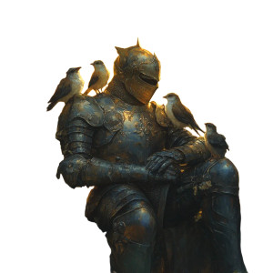 Knight With Animals Vinyl Car Decal Sticker – Waterproof & UV-Resistant 8"